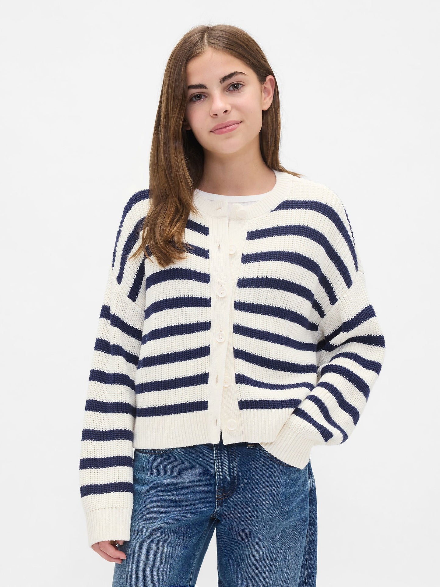 Beyaz Oversize Hırka