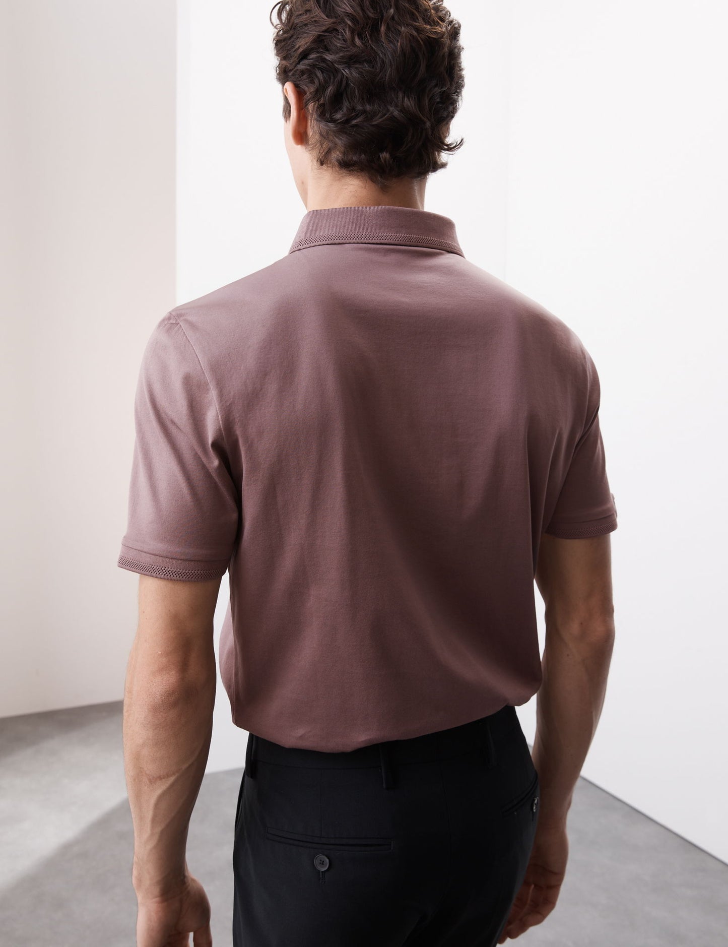 Saf Pamuklu Kısa Kollu Polo Yaka T-shirt