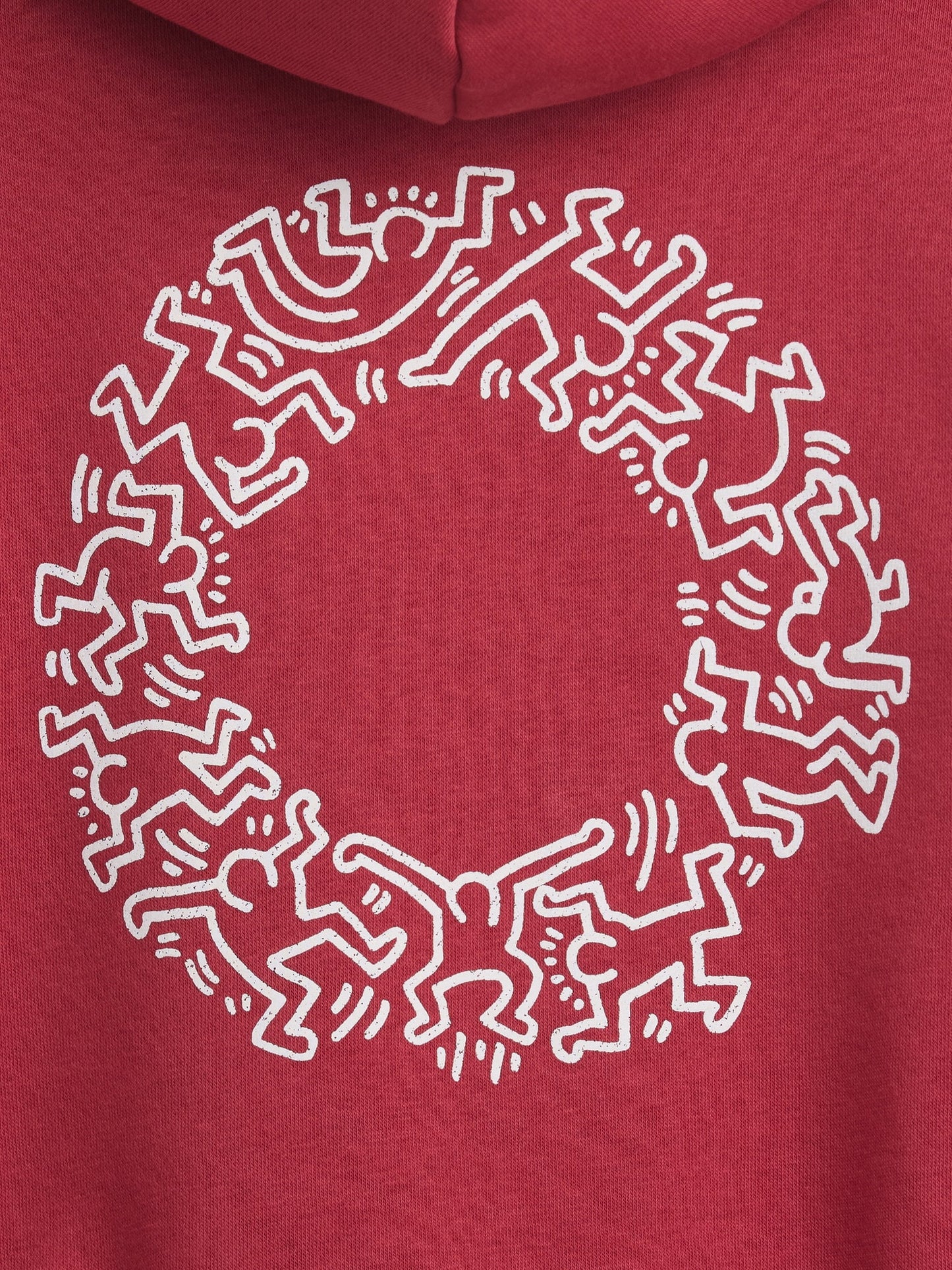 Koyu Kırmızı Keith Haring Vintagesoft Sweatshirt