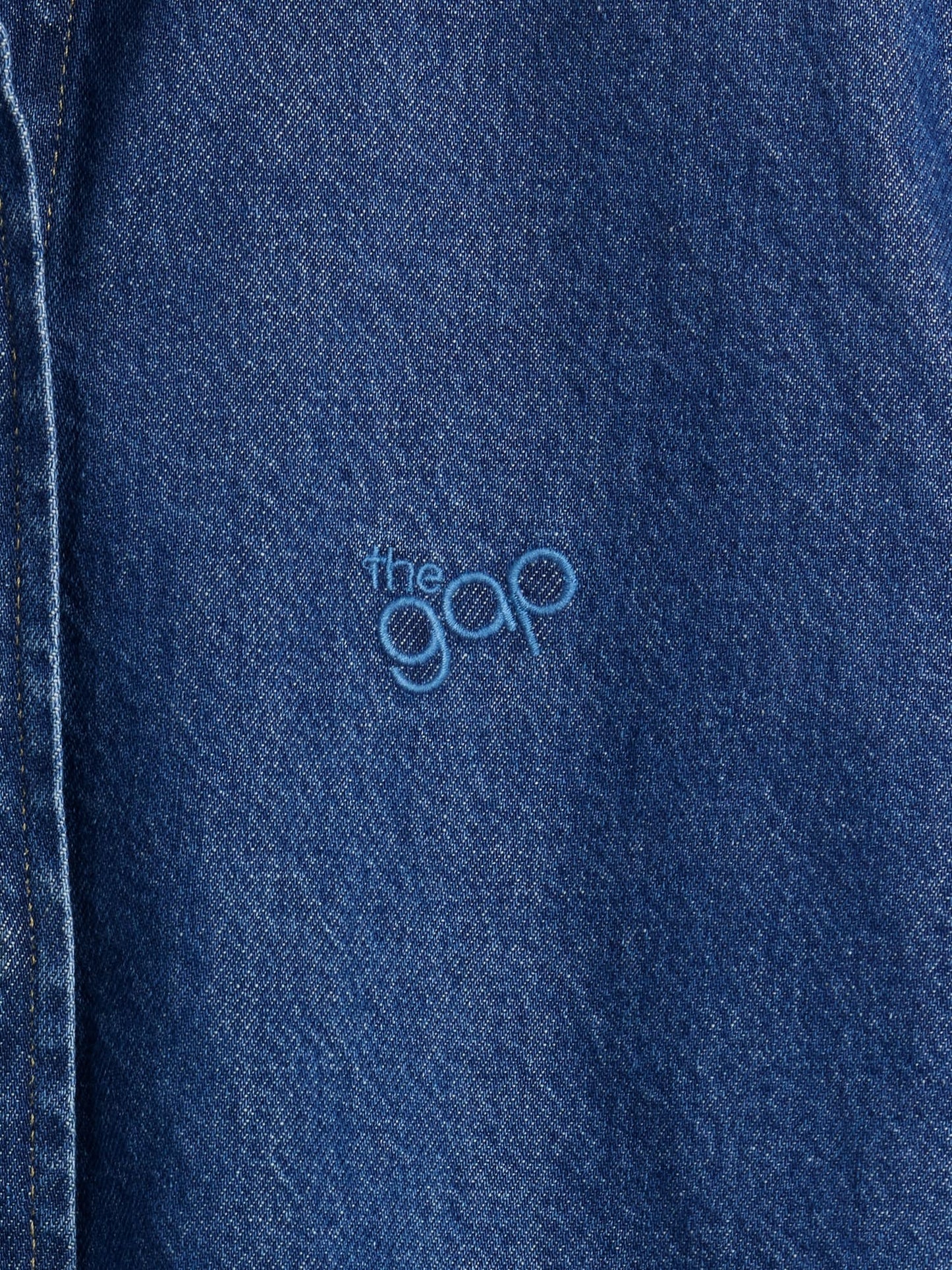 Mavi Ultrasoft Denim Gap Logo Gömlek