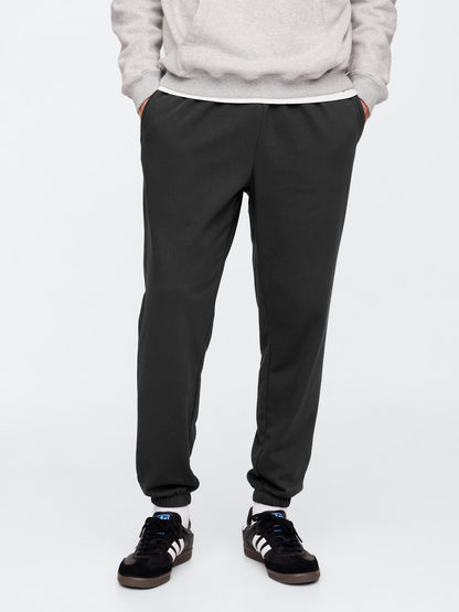 Siyah Gap Logo Fransız Havlu Kumaş Jogger Eşofman Altı