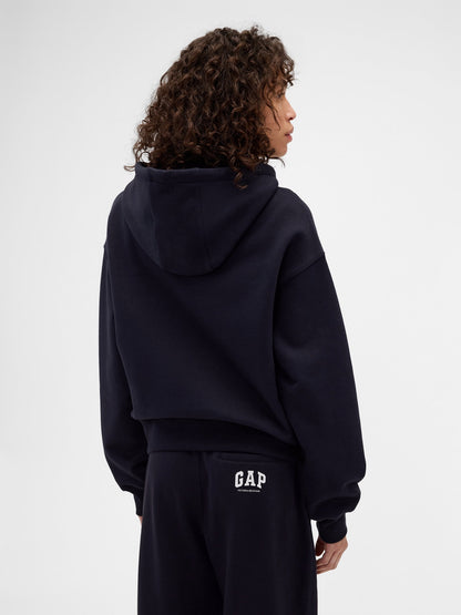 Lacivert Gap × Victoria Beckham Heavyweight Fransız Havlu Kumaş Logo Sweatshirt