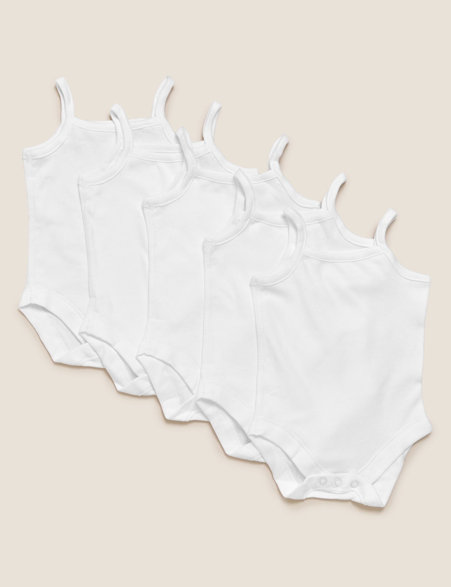 Saf Pamuklu 5'li Askılı Bodysuit (0-3 Yaş)