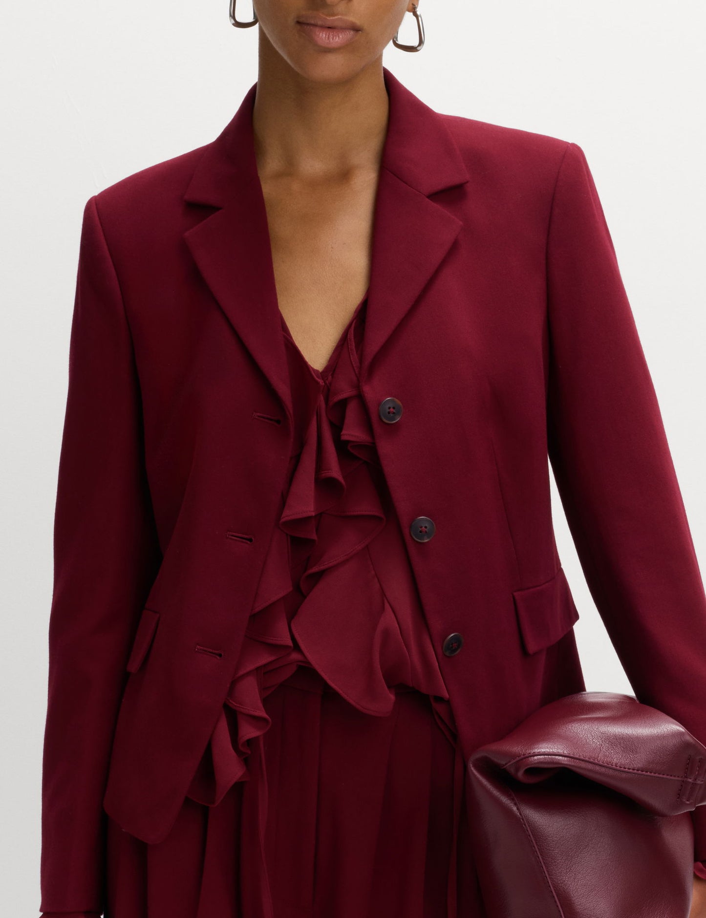 Düz Kesim Kısa Blazer Ceket
