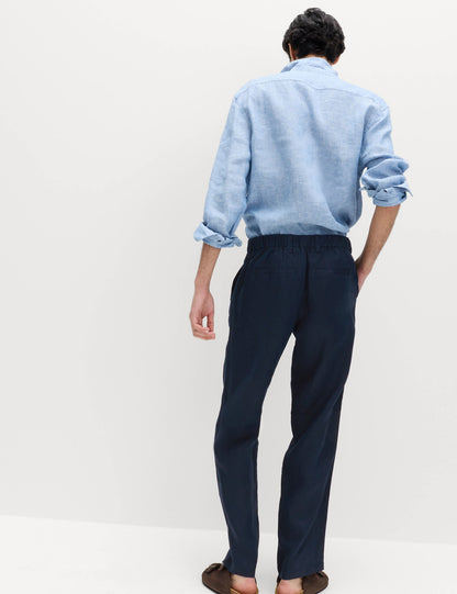 %100 Keten Chino Pantolon