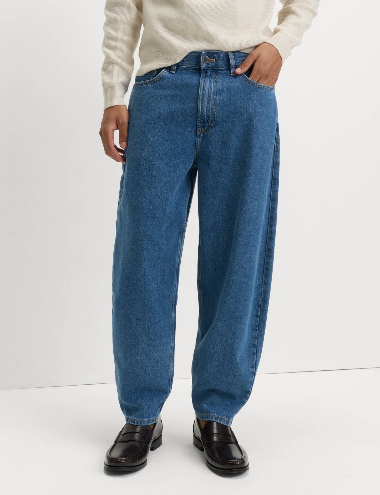 Pamuklu Barrel Leg Jean