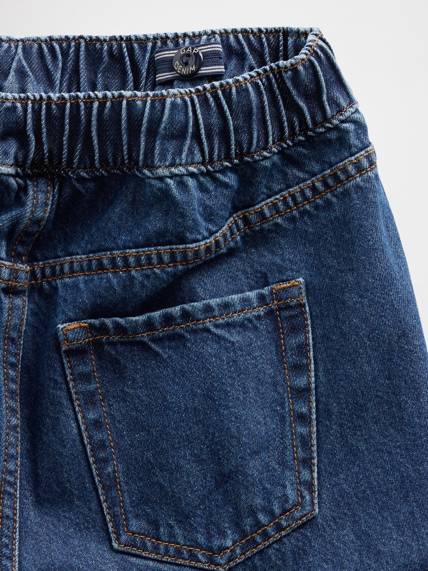 Koyu Mavi High Rise Rhinestone Easy Barrel Jean Pantolon