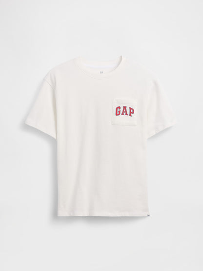 Beyaz Heavyweight Relaxed Gap Logo T-shirt
