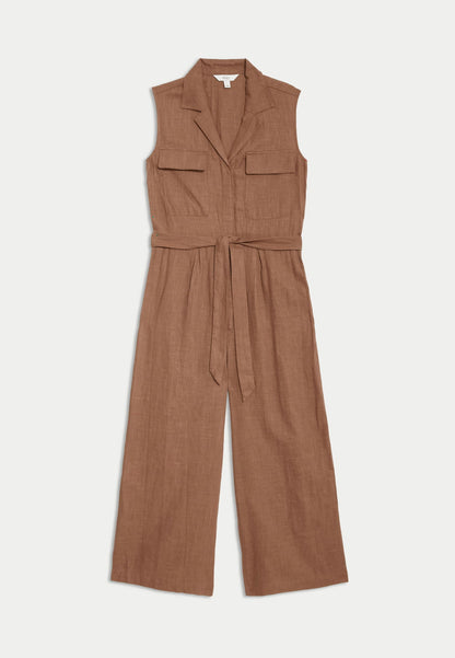 Regular Fit Utility Keten Tulum