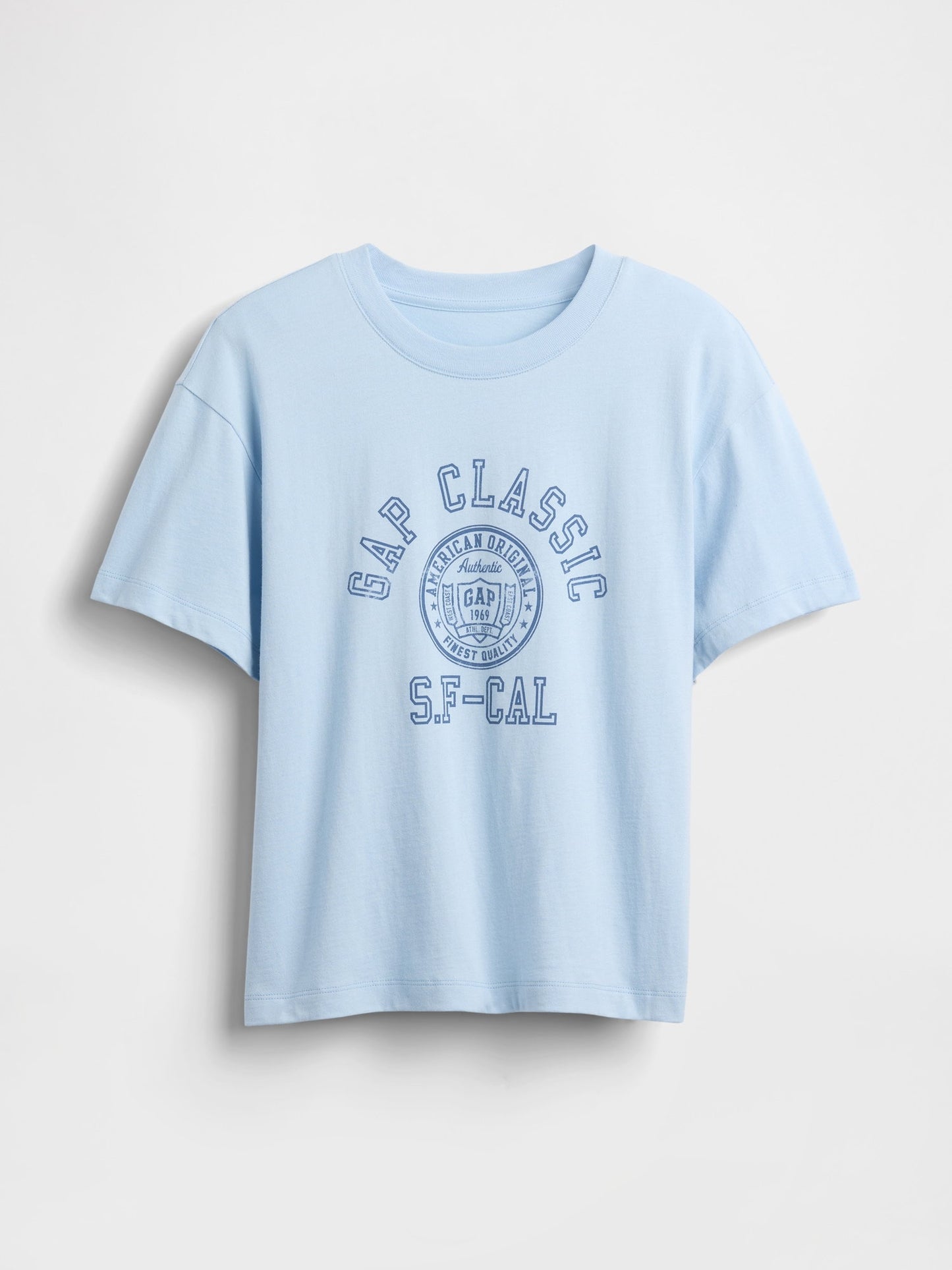 Açık Mavi Relaxed Gap Logo T-shirt