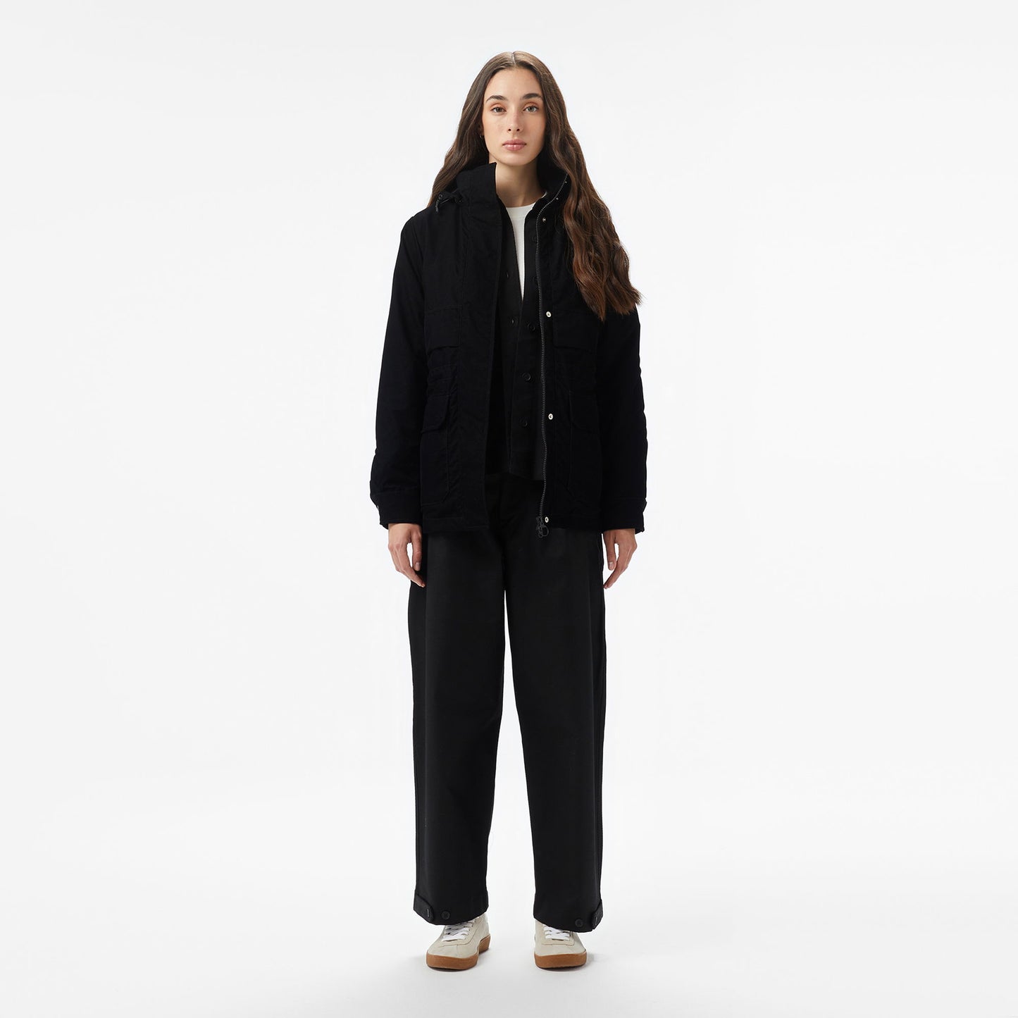 Lacoste Kadın Kapüşonlu Siyah Mont