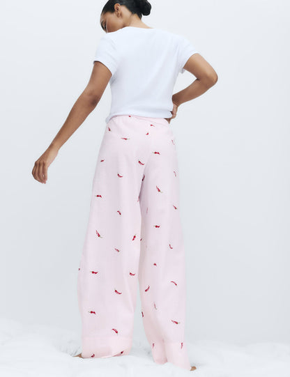 Pamuk Karışımlı Desenli Pijama Altı