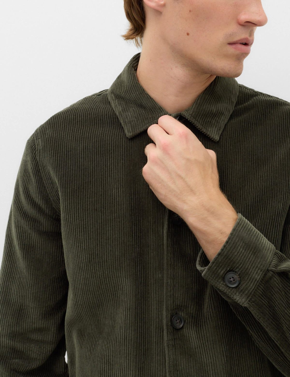 Saf Pamuk Kadife Overshirt Gömlek