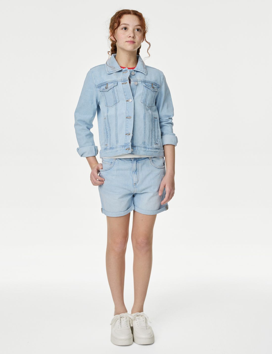 Saf Pamuklu Regular Fit Denim Şort (6-16 Yaş)
