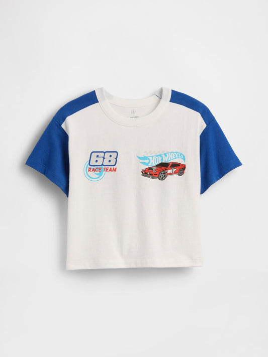 Beyaz Hot Wheels Grafik Logo T-shirt