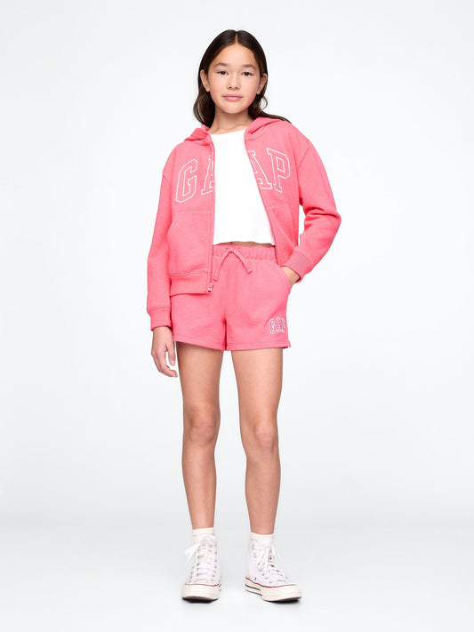 Pembe Gap Logo Havlu Kumaş Pull-On Şort