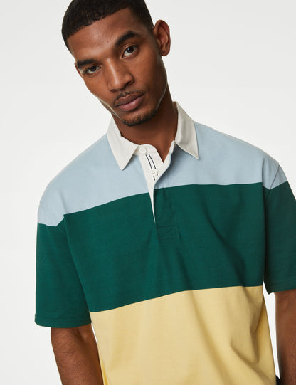 Saf Pamuklu Kısa Kollu Polo Yaka T-shirt
