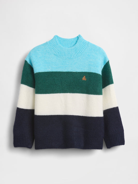 Çok Renkli Baby & Toddler Mockneck Kazak