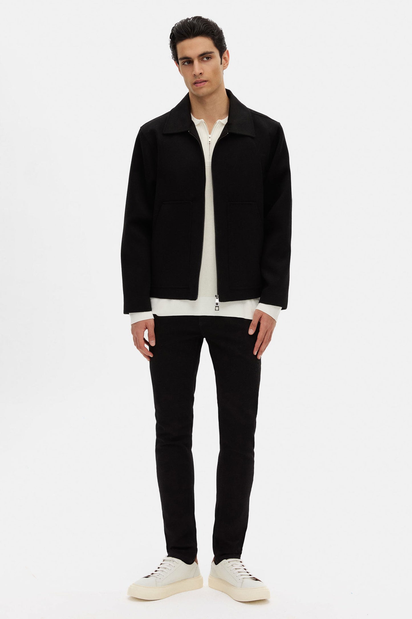 Tween Relaxed Fit Siyah Düz Mont