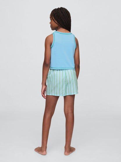 Açık Mavi Lilo & Stitch Çocuk Geri Dönüştürülmüş Pijama Takımı