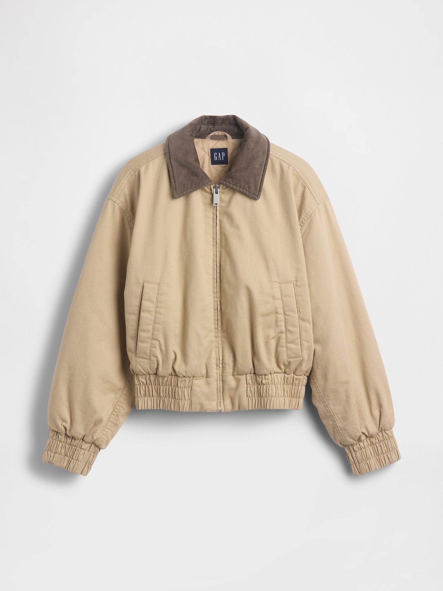 Açık Kahverengi Oversized Bomber Ceket