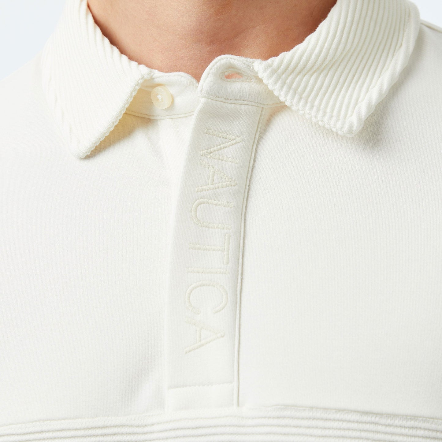 Nautica Erkek Ekru Classic Fit Polo