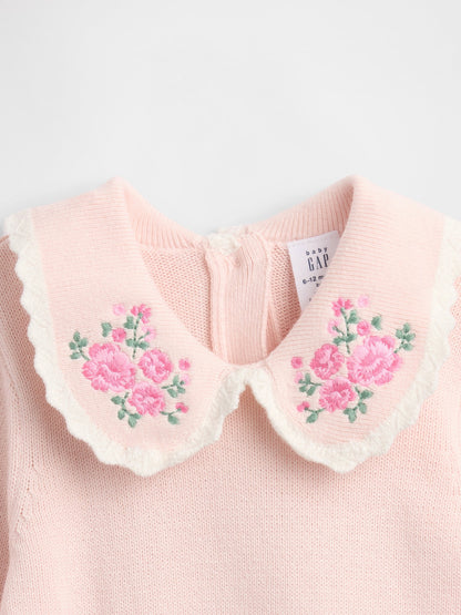 Pembe Embroidered Triko Bodysuit