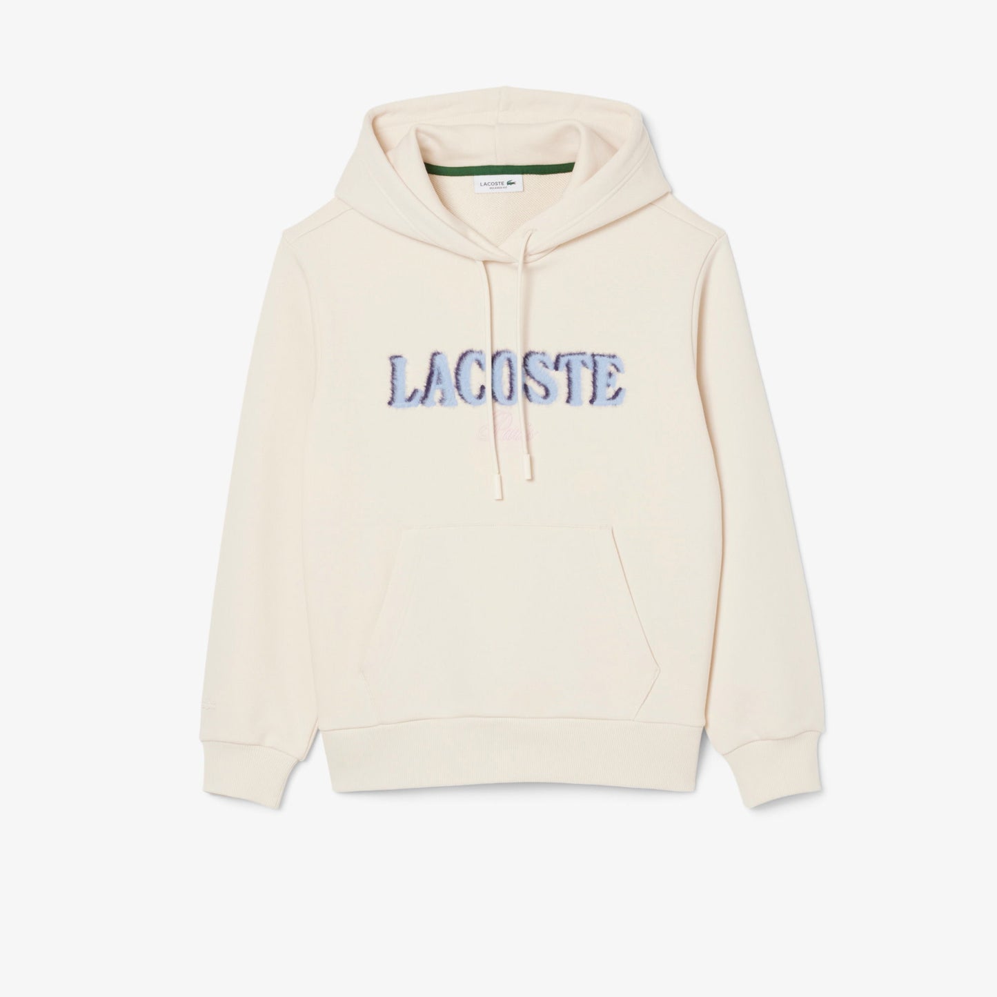 Lacoste Kadın Relaxed Fit Kapüşonlu Baskılı Krem Sweatshirt