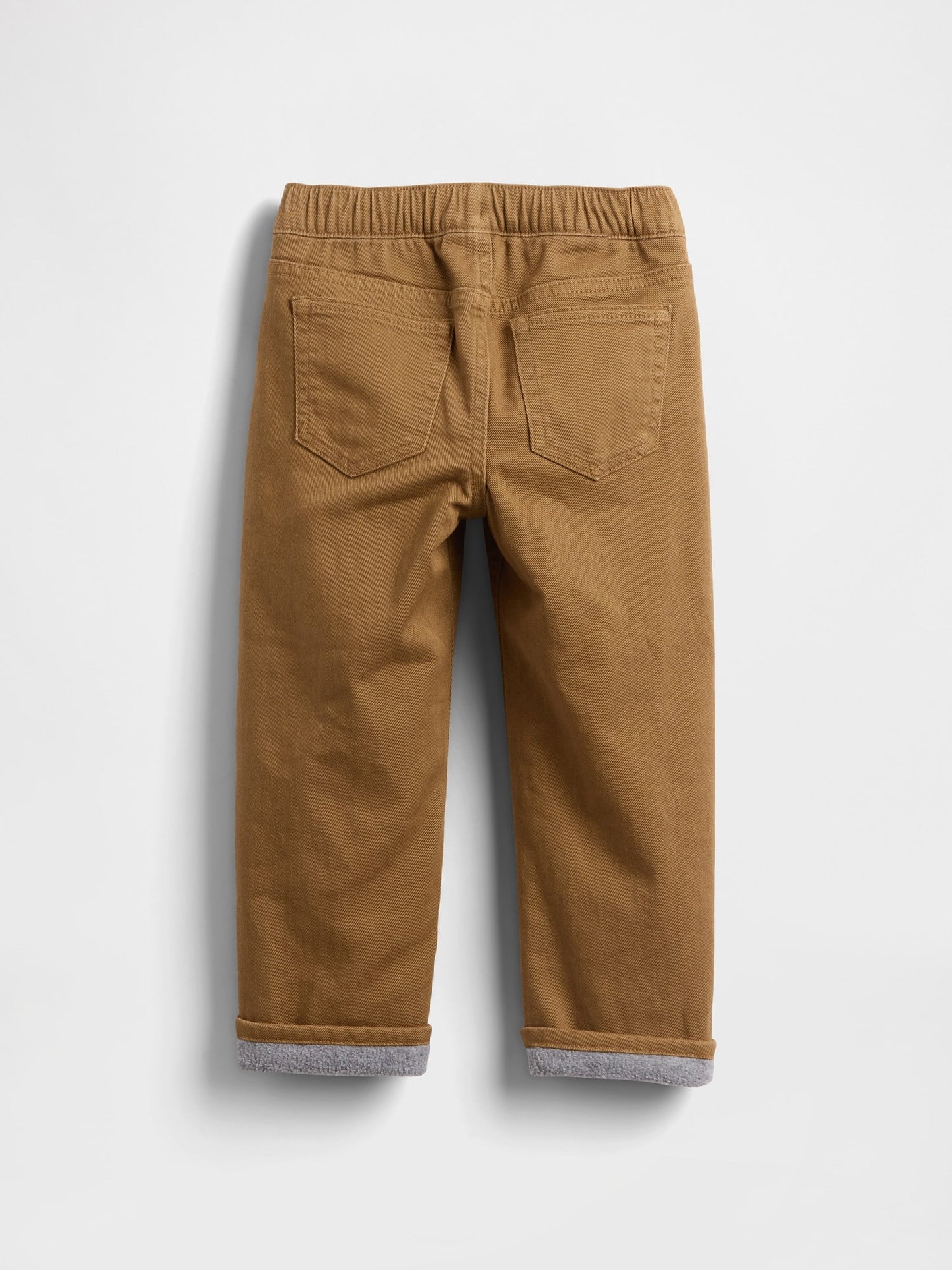 Açık Kahverengi Cozy-lined Baggy Jean Pantolon