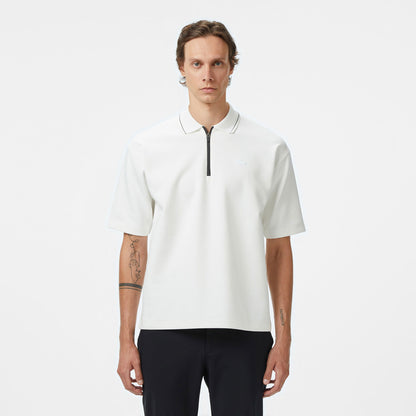 Lacoste Erkek Oversize Fit Renk Bloklu Beyaz Polo