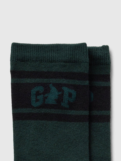 Koyu Yeşil Wicked Gap Logo Crew Çorap