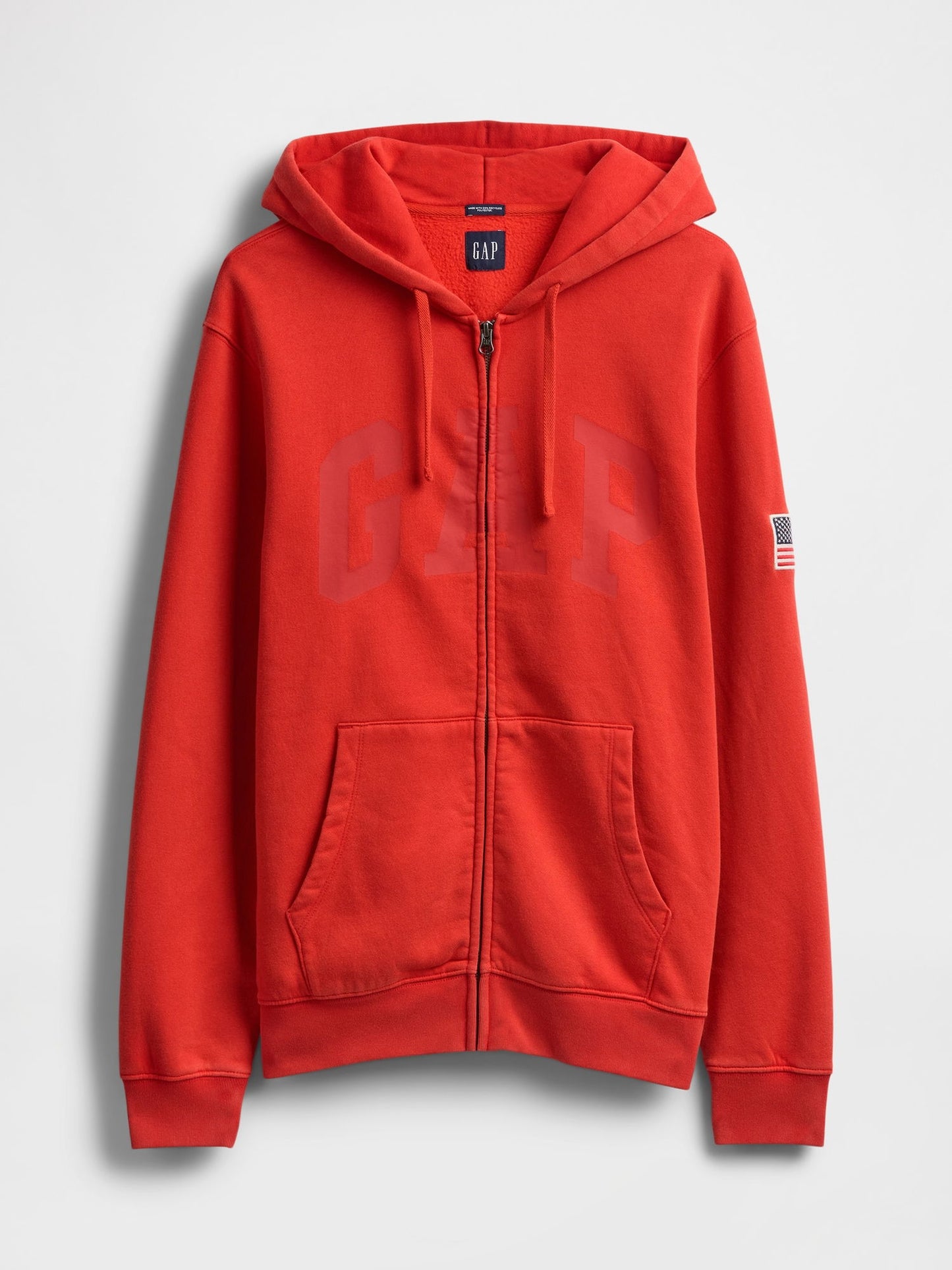 Kırmızı Vintagesoft Gap Logo Fermuarlı Sweatshirt