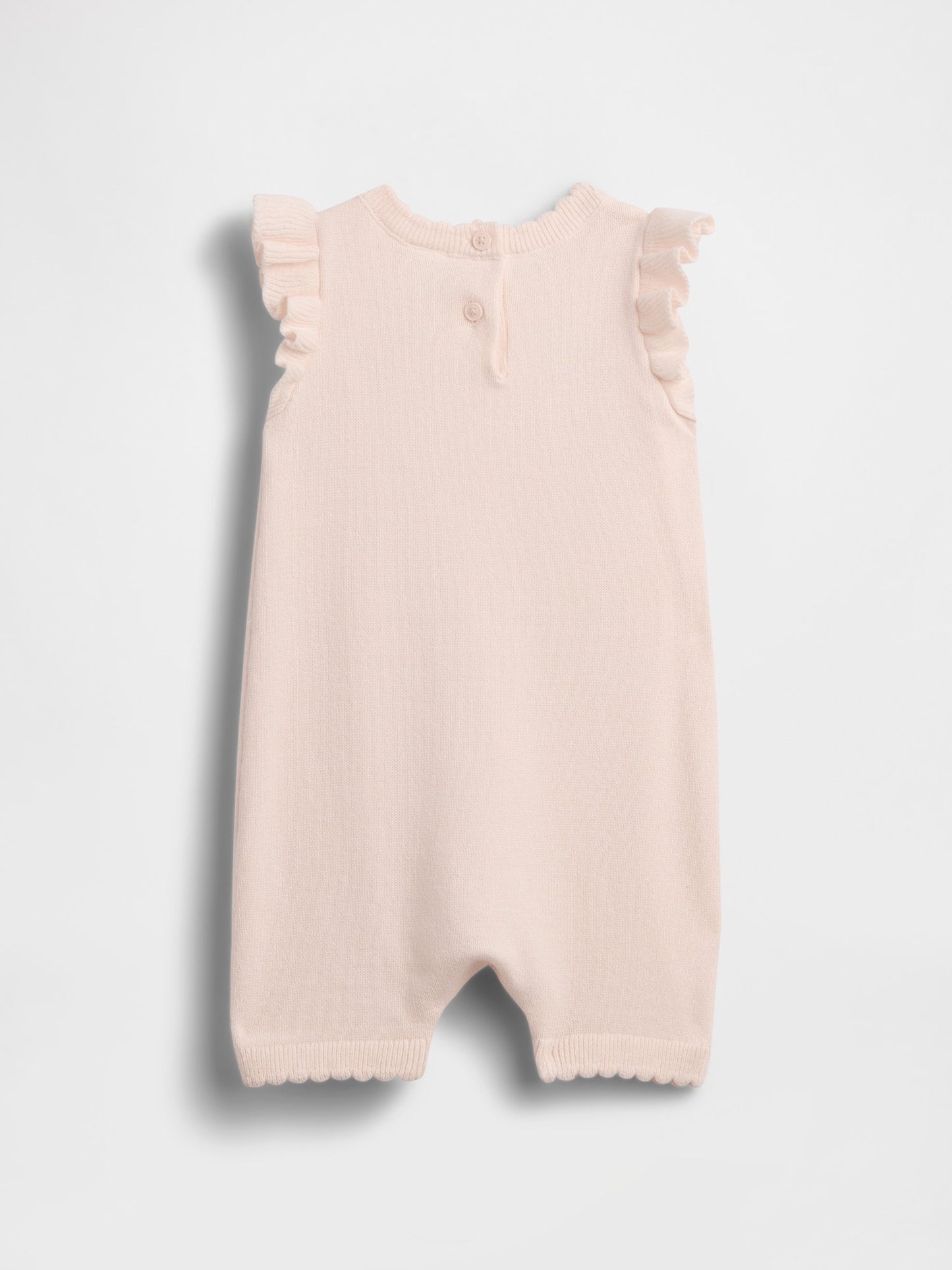 Açık Pembe Strawberry Triko Shorty Tulum