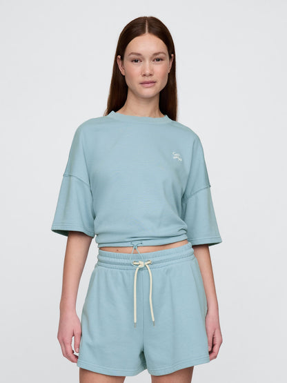 Açık Mavi Vintagesoft Gap Logo Bungee Sweatshirt