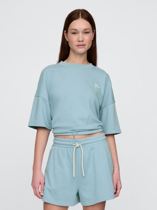Açık Mavi Vintagesoft Gap Logo Bungee Sweatshirt