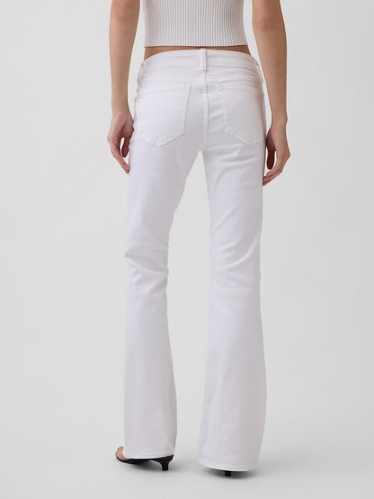 Beyaz Low Rise Long & Lean Lace-up Jean Pantolon