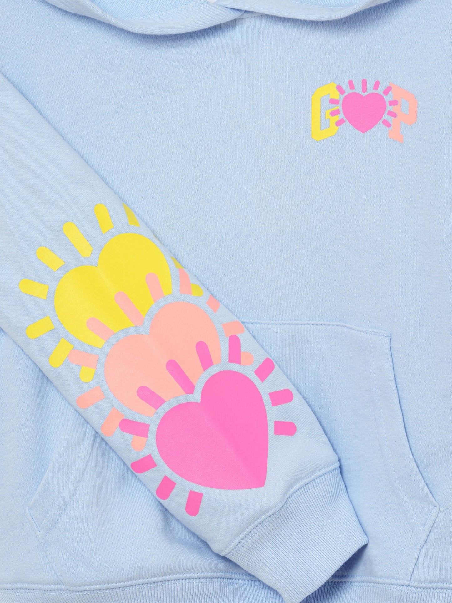 Açık Mavi Relaxed Gap Logo Fransız Havlu Kumaş Sweatshirt