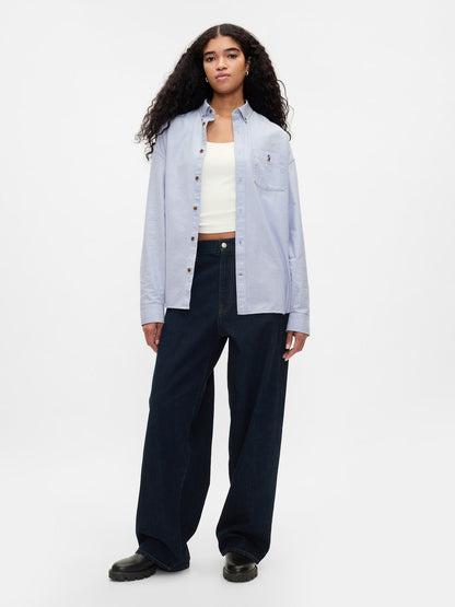 Mavi Gap × Disney Oversize Oxford Gömlek