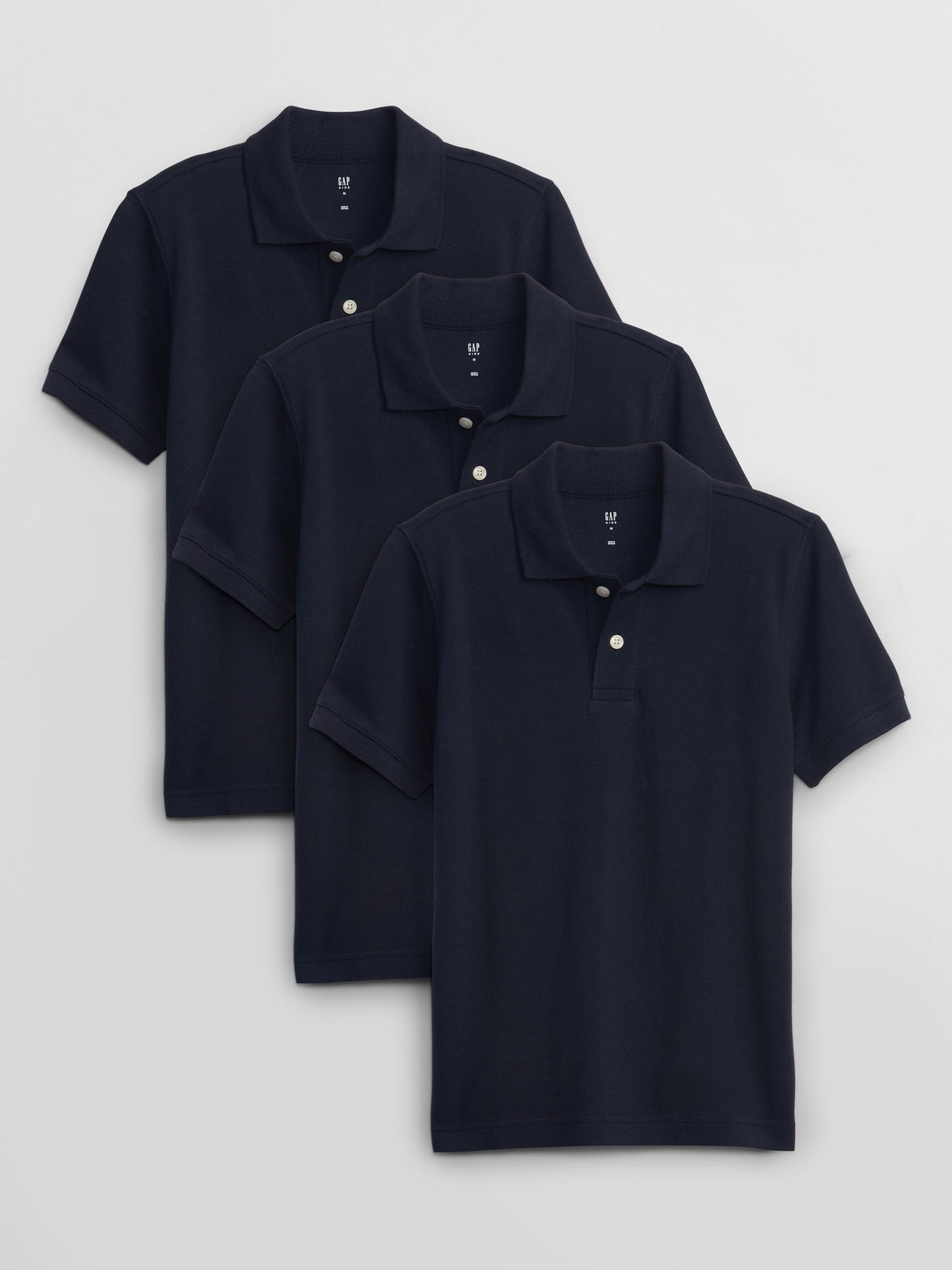 Lacivert Polo Yaka 3'lü T-shirt Set