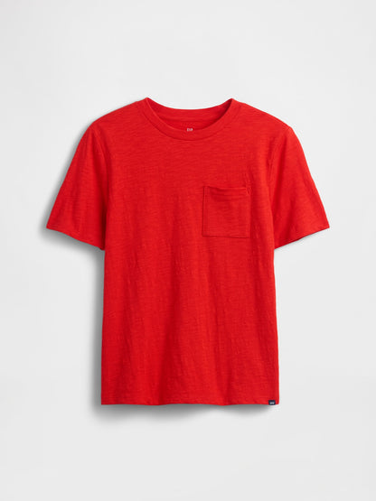 Kırmızı Kids Pocket T-shirt