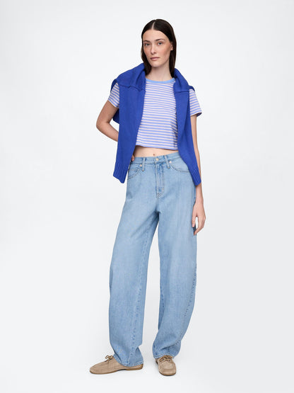Mavi Ultrasoft High Rise Barrel Jean Pantolon
