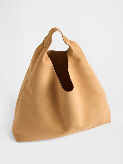 Bej Vegan Süet Tote Bag