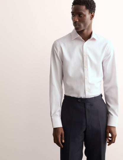 Tailored Fit Lüks Pamuklu Dokulu Gömlek