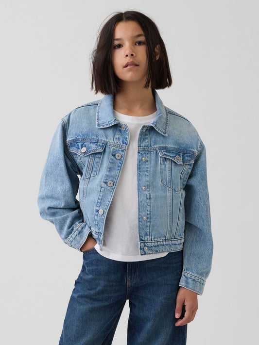 Açık Mavi Kids Icon Denim Ceket