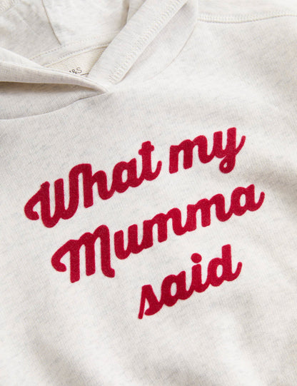 Pamuklu Slogan Baskılı Kapüşonlu Çocuk Sweatshirt