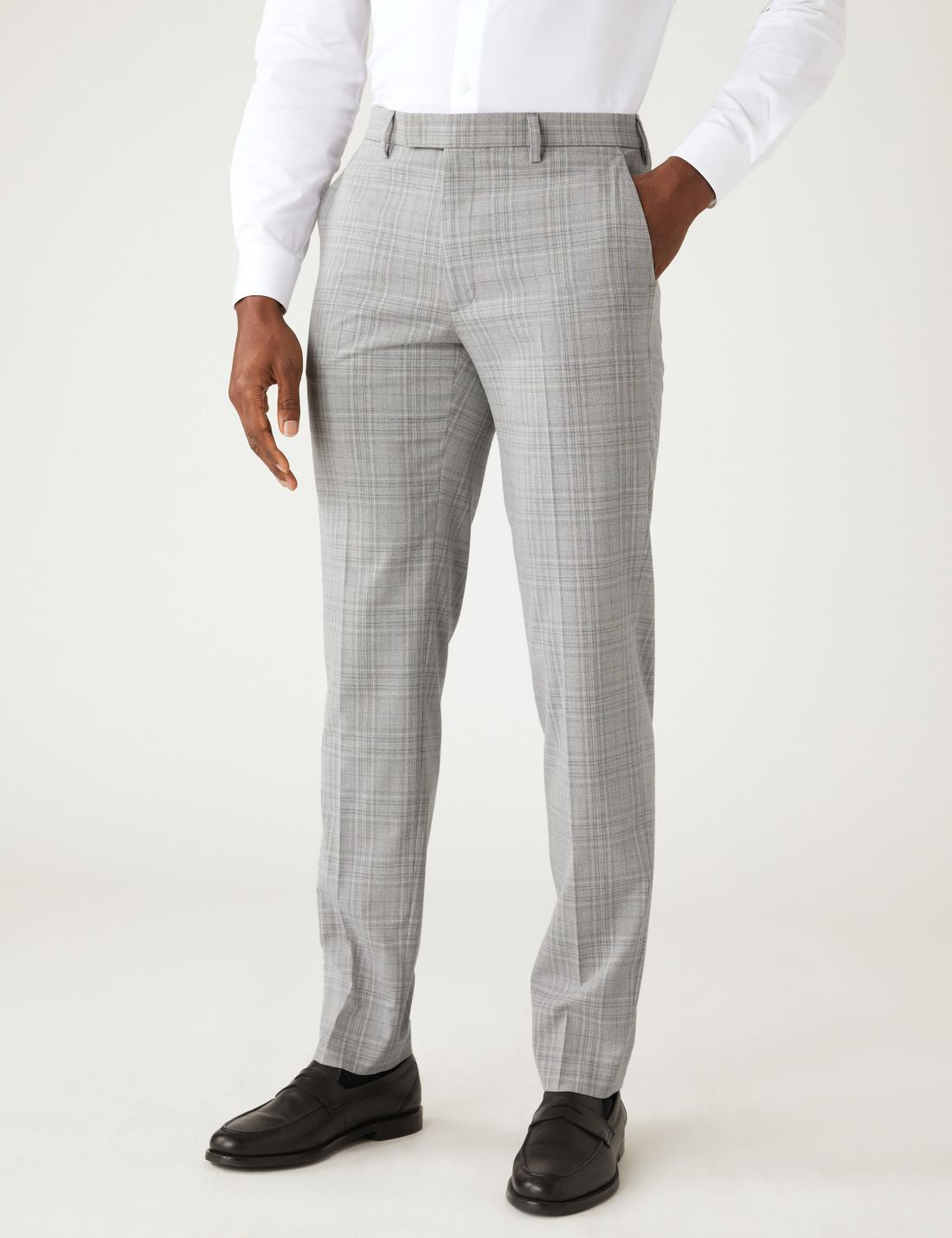 Tailored Fit Ekose Desenli Pantolon