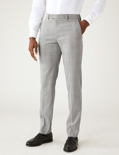 Tailored Fit Ekose Desenli Pantolon