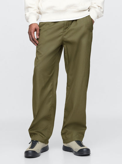 Yeşil Twill Paraşüt Baggy Pantolon