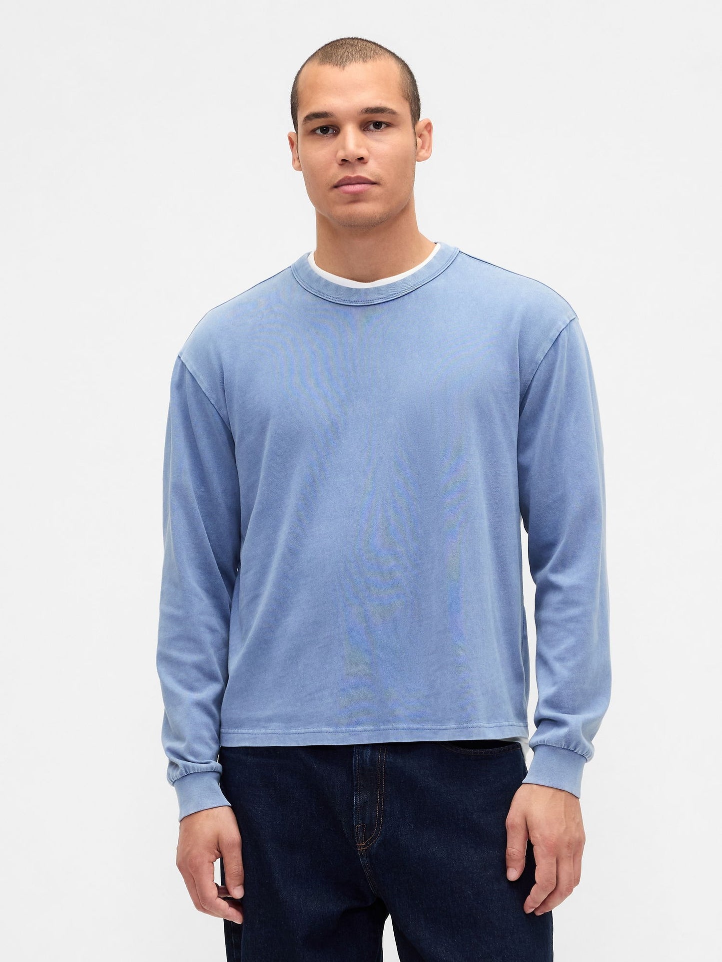 Açık Mavi Heavyweight Crop T-shirt