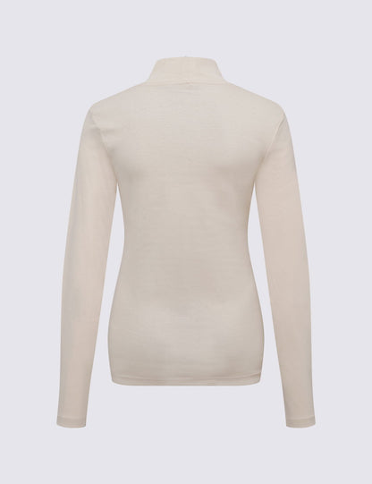 Pamuklu Boğazlı Yaka Slim Fit Üst